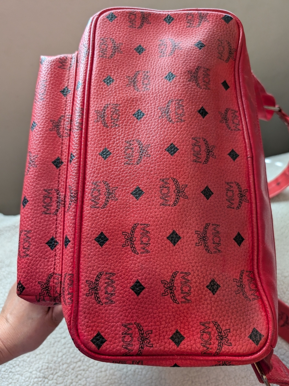 MCM Visetos Studs Stark Backpack In Good Pre-owned Condition COA - Picture 3 of 16
